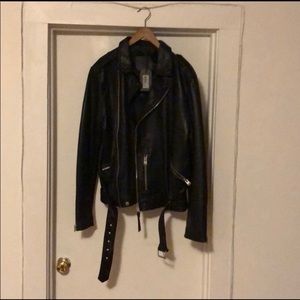 ALL SAINTS KAHO XL MENS LEATHER JACKET, LIKE NEW!